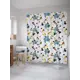 Штора для ванной JoyArty Цветочный беспорядок из ткани, 180x200 см с крючками