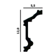Плинтус потолочный Перфект Plus P91 55x120x2000мм белый