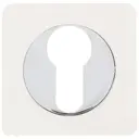 Накладка квадратная на цилиндр RENZ ЦАМ цвет белый/хром 2 шт.