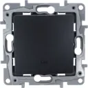 Переключатель одноклавишный с подсветкой/индикацией - Legrand Etika - 10А 250В безвинтовые зажимы - антрацит