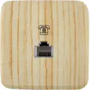 Телефонная розетка накладная Lexman First RJ11, цвет дуб белёный