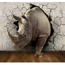 Фотообои 3D Flizart «Носорог» флизелиновые 300x280 см L11-860
