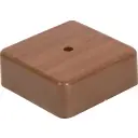 Распределительная коробка открытая IEK 75x75x28 мм 2 ввода IP20 цвет дуб