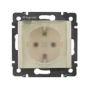 Розетка с заземлением IP44 - Legrand Valena - со шторками с защитной крышкой 16А 250В винтовые зажимы - слоновая кость