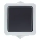 Выключатель накладной влагозащищенный LK Studio Aqua 1 клавиша IP54 цвет серый