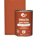 Эмаль для пола Простокраска полуматовая цвет красно-коричневый 0.9 кг