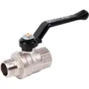Кран шаровой прямой Bugatti Oregon 03050214 DN15 PN64 1/2" ВР/НР ручка рычаг латунь