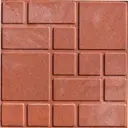 Плитка тротуарная полимерпесчаная 330x330x20 мм цвет красный