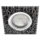 Комплект точечных светильников встраиваемых Ecola SE1651EFF-2 MR16 LD1651 с LED подсветкой под отверстие 60 мм GU5.3 цвет черный 2 шт