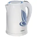 Электрический чайник SONNEN KT-1767. 1.8 л, 2200 Вт, закрытый нагревательный элемент, пластик, белый/синий, 453416