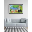 Постер Просто Постер Хаяо Миядзаки - Рыбка Поньо Персонажи 60x90 в подарочном тубусе Металл