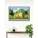 Постер Просто Постер Хаяо Миядзаки - Мой сосед Тоторо 50x70 в подарочном тубусе Металл