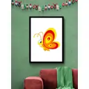 Постер Просто Постер Дружелюбная бабочка 50x70 в раме Металл