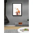 Постер Просто Постер Лиса на уступе 50x70 в раме Металл