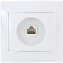 Розетка компьютерная встраиваемая Таймыр RJ45, цвет бежевый