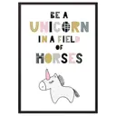 Постер Дом Корлеоне Единорог "Be a unicorn…" 07-0601-30x40, 30x40 см
