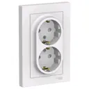 Розетка двойная с/з SCHNEIDER ELECTRIC ATLASDESIGN ATN000126 белый