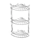 Полка угловая Vanstore 3-ярусная Slim