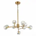 Люстра подвесная хрустальная St Luce Romano SL1166.303.09. 9 ламп. разноцветный