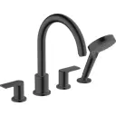 Смеситель для ванны Hansgrohe Vernis Shape 71459670 двухвентильный цвет черный матовый