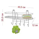 Полка для ванной комнаты Алтайский Металлист АЛТ13КС 5 крючков 40.5x12x20.5 см металл цвет хром