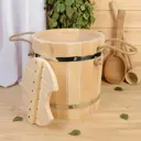 Запарник из липы Добропаровъ 9л пластиковая вставка с крышкой