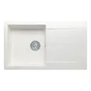 Мойка прямоугольная 86x20x50 см POLYGRAN искусственный камень цвет белый