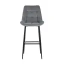 Стул барный 51x115x58 см Стул Груп Флекс велюр серый