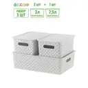 Корзина Violet 811942+3 24.50x16.50x35.50 см полипропилен цвет светло-серый 3 шт