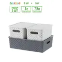 Корзина Violet 811942+3lgg 24.50x16.50x35.50 см полипропилен цвет светло-серый/серый 3 шт