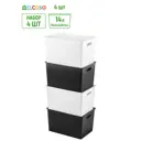 Корзина Violet 811914-4 24.50x33.50x35.50 см полипропилен цвет белый/черный 4 шт