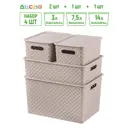 Корзина Violet 811867+4 25.50x26.50x36.50 см полипропилен цвет светло-коричневый 4 шт