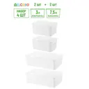 Корзина Violet 811938+4 24.50x16.50x35.50 см полипропилен цвет белый 4 шт