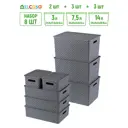 Корзина Violet 811943+8 24.50x38x35.50 см полипропилен цвет серый 8 шт