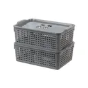 Корзина Violet 811676_2 20.50x14.50x30.50 см полипропилен цвет серый 2 шт