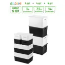 Корзина Violet 811910+12 38x30x48 см полипропилен цвет белый/черный 12 шт