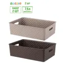Корзина Violet 811870-2 24.50x16.50x35.50 см полипропилен цвет мокка/темно-коричневый 2 шт