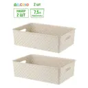 Корзина Violet 811904_2 24.50x16.50x35.50 см полипропилен цвет латте 2 шт