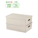 Корзина Violet 811902_2 24.50x16.50x35.50 см полипропилен цвет латте 2 шт