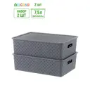 Корзина Violet 811947_2 24.50x16.50x35.50 см полипропилен цвет серый 2 шт