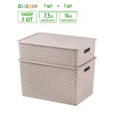 Корзина Violet 811867+2 25.50x26.50x36.50 см полипропилен цвет светло-коричневый 2 шт