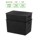 Корзина Violet 811913+2 25.50x26.50x36.50 см полипропилен цвет черный 2 шт