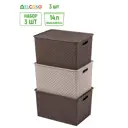 Корзина Violet 811897-3bm 24.50x33.50x35.50 см полипропилен цвет темно-коричневый/мокка 3 шт