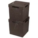 Корзина Violet 811932_2 30x38.50x30 см полипропилен цвет коричневый 2 шт
