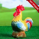 Садовая фигура Хорошие сувениры Петух на бревне 29см