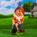 Садовая фигура Хорошие сувениры Гном с ежиком 38см