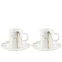 Кофейный сервиз 2 предмета 2 персоны Nouvelle фарфор цвет белый