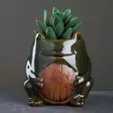 Кашпо 5081655 Take it easy 10 см 0.3 л керамика зеленый