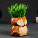 Кашпо 5081654 Take it easy 10 см 0.3 л керамика оранжевый