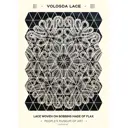 Постер на холсте Вологодское кружево - Кружево на бобине 50x70 см в подарочном тубусе без рамы